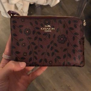 Coach floral wristlet